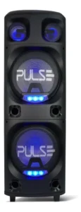 Caixa de Som Multilaser Pulse SP500 Torre 2200W com Bluetooth Karaokê LED e Rodas Preto É Boa