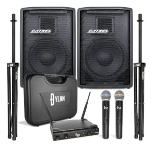 Caixa Som Ativa Passiva Falante 10 400w Usb Bt Completo Cor Preto 110v/220v É Boa