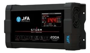 Fonte Carregador Automotiva Jfa 200a Slim Bivolt Voltímetro É Boa