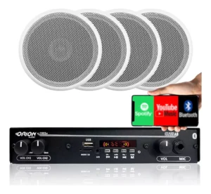 Kit 4 Caixas Som Ambiente Teto 5 Pol+ Amplificador Bluetooth É Bom