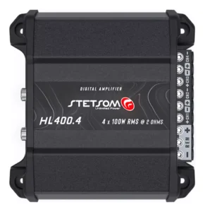 Módulo Amplificador Automotivo Stetsom HL400.4 400W 4 Canais Preto É Boa