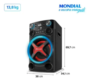 Torre De Som Tm 1200 Mondial Preto É Boa