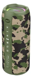 Caixa Som Bluetooth Portatil Aux Usb 20w X22 Rapido Cor Verde Camuflado É Boa